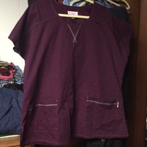 Koi brand purple scrub top